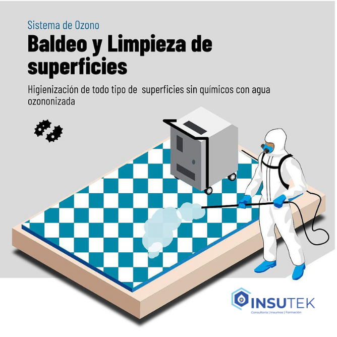 Ozono baldeo superficies